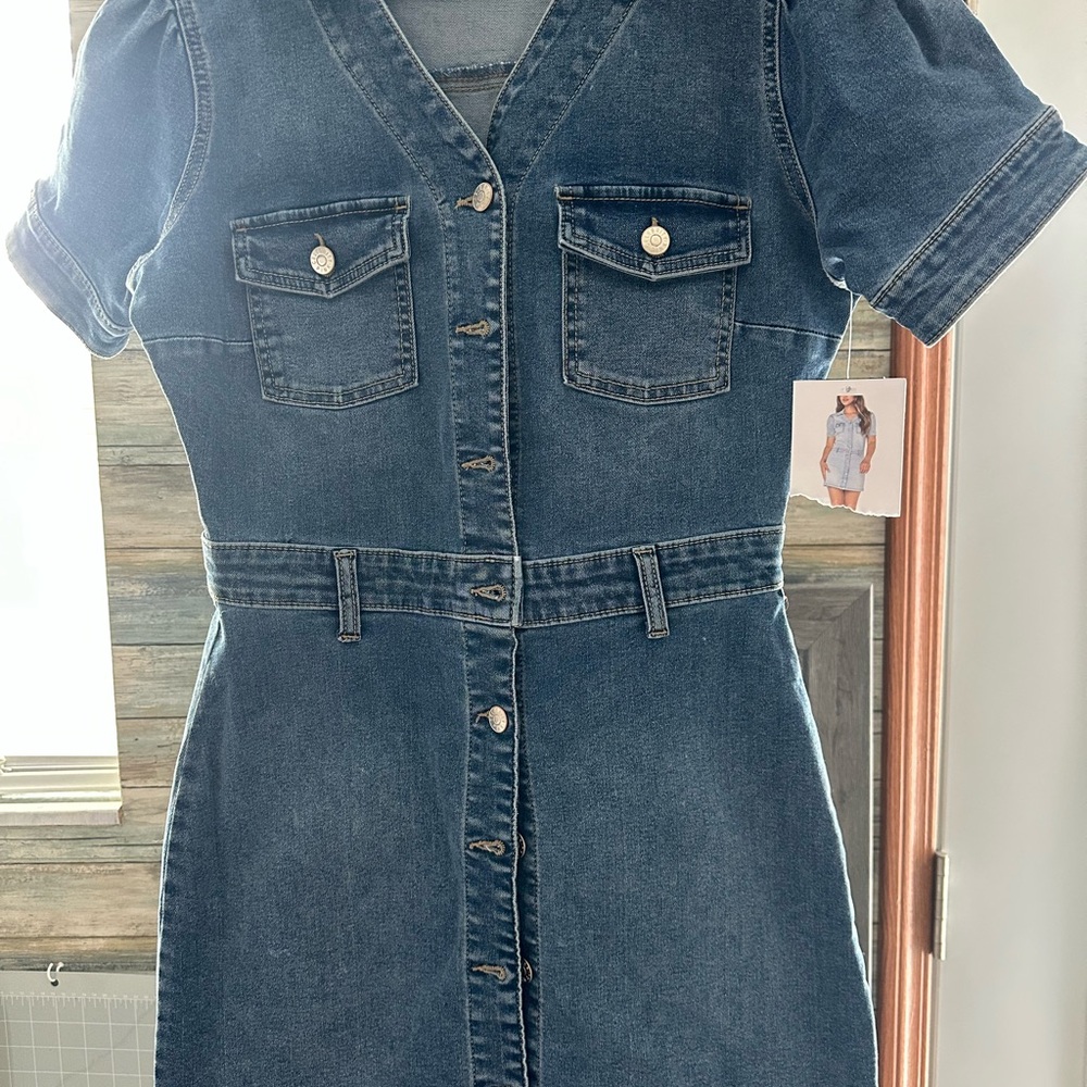 Celebrity Pink Jean Dress